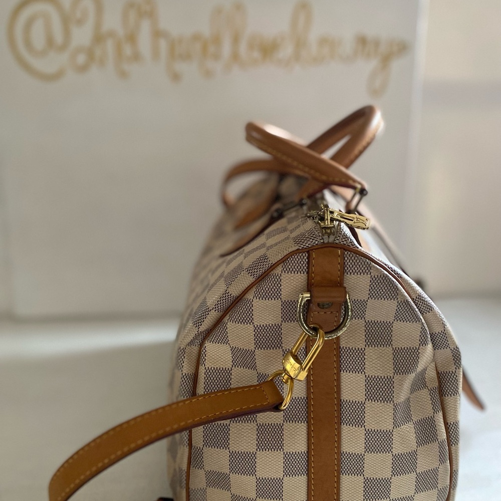 LOUIS VUTTON SPEEDY BANDOULIERE AZUR 30STRAP 🔐 WITH DUST BAG & MATCH WALLET - Picture 5 of 14